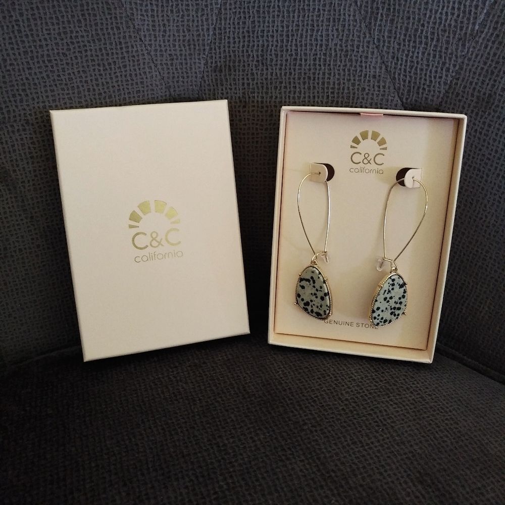C&C California🌴 Speckled Stone Dangle Earrings - Picture 5 of 7